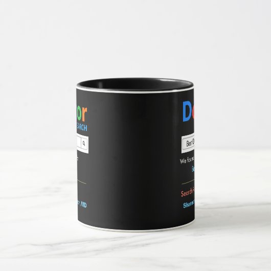 ドクターおもしろいカスタム最高のギフトブラック マグカップ (中央)