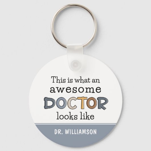 ドクターおもしろいギフト |ドクター素晴らしのカスタム キーホルダー (正面)