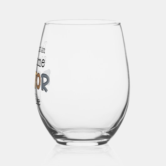 ドクターおもしろいギフト |ドク素晴らしター ステムなしワイングラス (左)