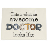 ドクターおもしろいギフト |ドク素晴らしター ラージペーパーバッグ (正面)