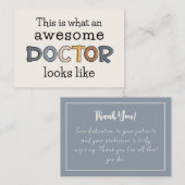 ドクターおもしろいドク素晴らしターカスタムドクターサンキュー ノートカード (正面/裏面)