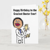 ドクターおもしろいマンガ カード (黄色い花)