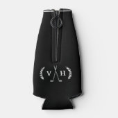 ドクターおもしろい名前をカスタムするモノグラムブラックゴルフクラブ ボトルクーラー (裏面)