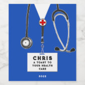 ドクターお祝い ワインラベル (シングルラベル)