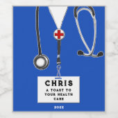 ドクターお祝い ワインラベル (シングルラベル)