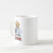 ドクターだワン! 面白い犬の医者デザイン コーヒーマグカップ (正面左)