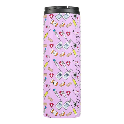 ドクターとナースの用品かわいパーソナライズされた タンブラー (裏面)