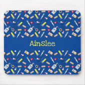 ドクターとナースの用品が可愛い マウスパッド (正面)