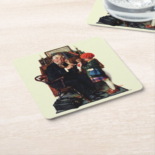ドクターと人形 スクエアペーパーコースター (アングル)