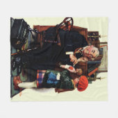 ドクターと人形 フリースブランケット (正面(横))