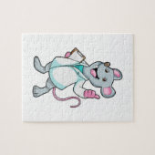 ドクターのコートを着たドクターとしてのマウス ジグソーパズル (横)