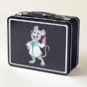 ドクターのコートを着たドクターとしてのマウス メタルランチボックス (裏面)