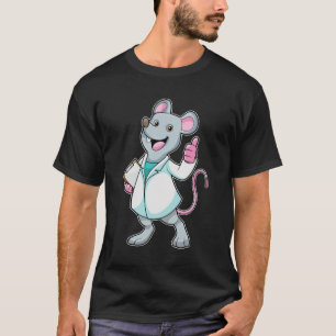 ドクターのコートを着たドクターとしてのマウス Tシャツ