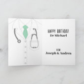 ドクターのユニフォーム　お誕生日おめでとう カード (内部)