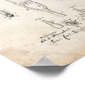 ドクターの聴診器特許 – Old Look ポスター (角)