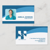 ドクターまたはナースカスタム写真 名刺 (正面/裏面)