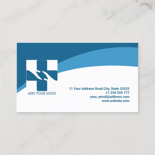 ドクターまたはナースカスタム写真 名刺 (裏面)