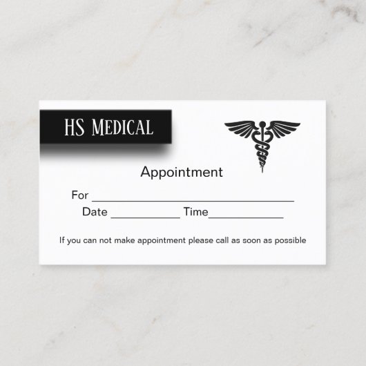 ドクターアポイントメントカード 予約カード (裏面)