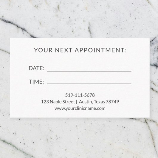 ドクターアポイントメントカード 名刺