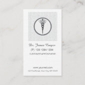 ドクターアポイントメントグレー斑点リネン 予約カード (裏面)