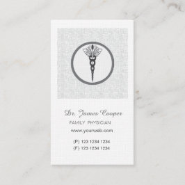 ドクターアポイントメントグレー斑点リネン 予約カード