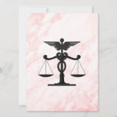 ドクターアンドアスレターピンク結婚式招待状 招待状 (正面)