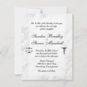 ドクターアンド弁護士結婚式招待状 招待状 (裏面)