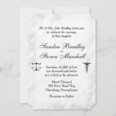 ドクターアンド弁護士結婚式招待状 招待状 (裏面)