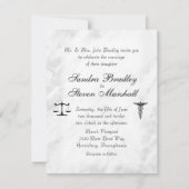 ドクターアンド弁護士結婚式招待状 招待状 (正面)