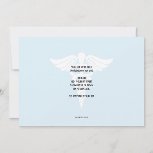 ドクターインハウスメディカル卒業招待状 招待状 (裏面)