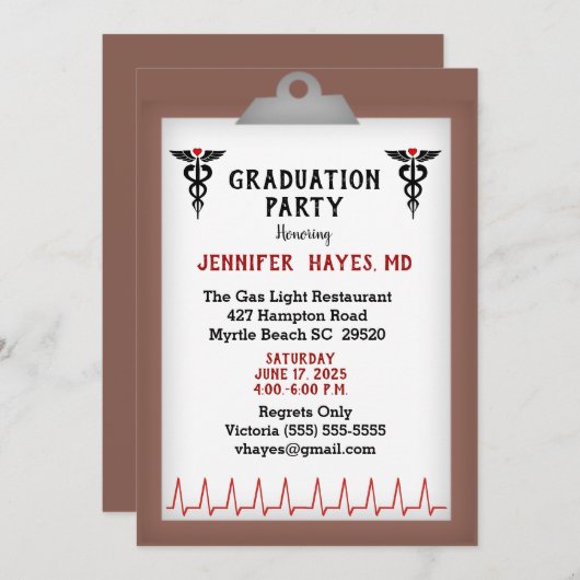 ドクターエクセシションパーティー招待状 招待状 (正面/裏面)