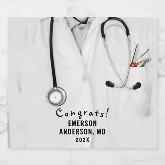 ドクターエクセシションメディカルきらめくスクールワインラ スパークリングワインラベル (シングルラベル)