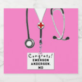 ドクターエクセシションメディカルきらめくスクールワインラ スパークリングワインラベル (シングルラベル)