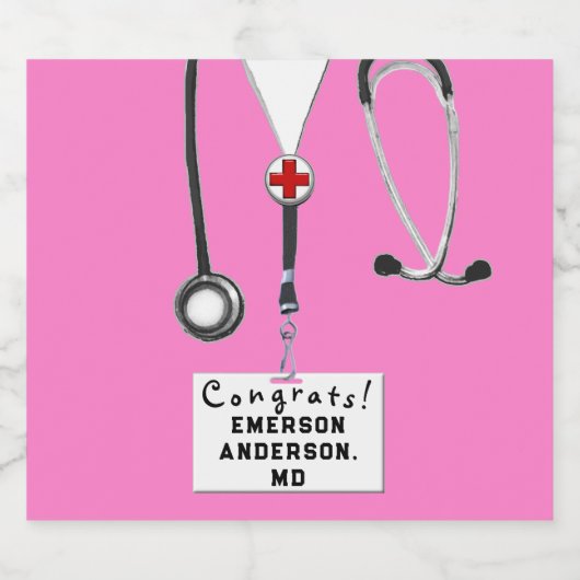 ドクターエクセシションメディカルきらめくスクールワインラ スパークリングワインラベル (シングルラベル)