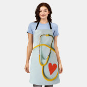 ドクターエプロン新カスタマイズデザイン エプロン (着用した状態)