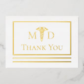 ドクターエレガントMDありがとうホイルはがき 箔招待状 (正面)
