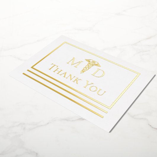 ドクターエレガントMDありがとうホイルはがき 箔招待状 (回転した状態)