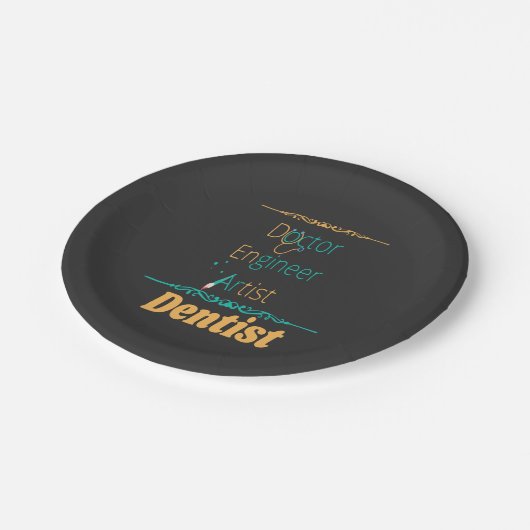 ドクターエンジニアアーティストが歯医者と同等 ペーパープレート (アングル)