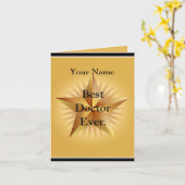 ドクターエ最高のバー金ゴールドスター挨拶 カード (黄色い花)