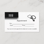 ドクターオフィスアポイントメントの背面 名刺 (裏面)