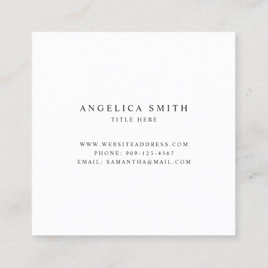 ドクターオフィスフェイク金ゴールドアポイントメントカード スクエア名刺 (裏面)