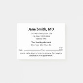 ドクターオフィス白黒次のアポイントメント ポストイット (正面)