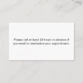 ドクターオフィス白黒次のアポイントメント 予約カード (裏面)