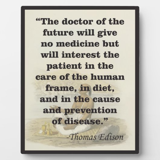 ドクターオブザフューチャーエジソン引用文イーゼル フォトプラーク (正面)