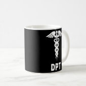 ドクターオブフィジカルセラピーDptカドゥセウス記号 コーヒーマグカップ (正面右)