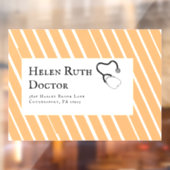 ドクターオレンジストライプ色の個人用アドレス ウィンドウサイン (シート2)