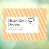 ドクターオレンジストライプ色の個人用アドレス ウィンドウサイン (シート3)