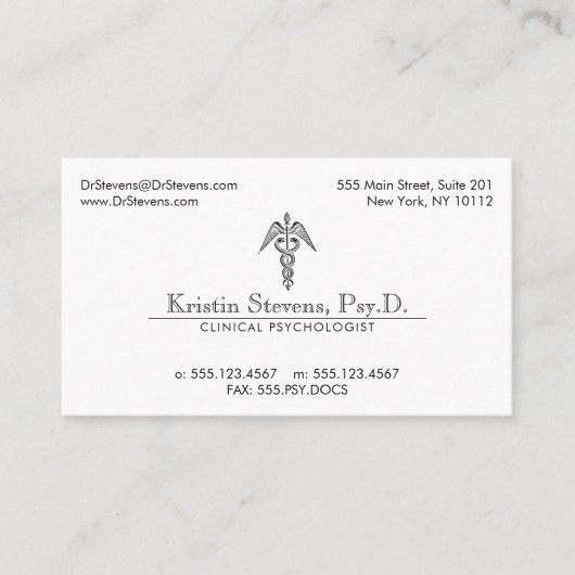 ドクターカドゥセウス医療プロフェッショナル 名刺 (正面)