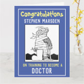 ドクターカードの修業おめでとう カード (黄色い花)