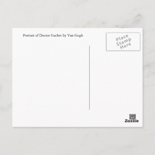 ドクターガチェバイヴァンゴッホのポートレート ポストカード (裏面)